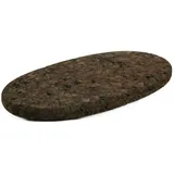 2 Stück dunkle Kork-Untersetzer (oval), 20x10 cm, nur zum Basteln für zum Beispiel Blumengestecke geeignet! 72021