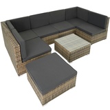 Tectake Venedig Rattan Lounge natur