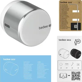Tedee Lock GO 2 Türschloss Aluminium Silber