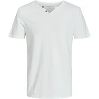 JACK & JONES JJESPLIT NECK TEE weiß M