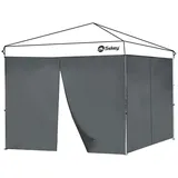 Sekey Pavillonseitenteil 2x Seitenwand Pavillon 3m 6m 9m Pavillonseitenteil mit Reißverschluss, für 3 x 3 m Pavillon, 3 x 6 m Gartenpavillon, 3 x 9 m Partyzelt grau