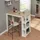 [en.casa] Bartisch Danderyd 120 x 60 x 106 cm mit 3 Ablagefächern Weiß/Eicheoptik