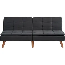 Beliani Schlafsofa 3-Sitzer RONNE Stoff Schwarz,