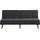 Beliani Schlafsofa 3-Sitzer RONNE Stoff Schwarz,