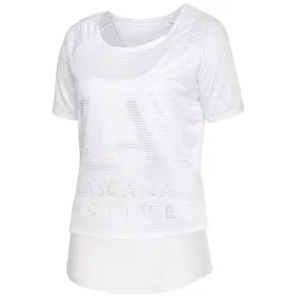 LASCANA Funktionsshirt 2 in 1 T-Shirt im Layer-Design Weiß L