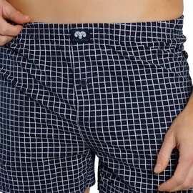 CECEBA Boxershorts kariert blau 8 2er Pack