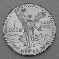 Silbermünze 1oz Libertad 1990 (Mexiko)