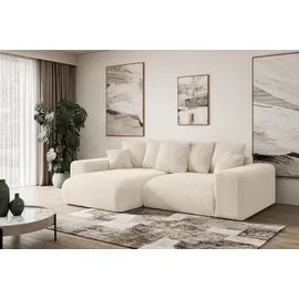 altdecor Ecksofa Ottomane links ESKAR-L 266x176x72 Taupe Cord