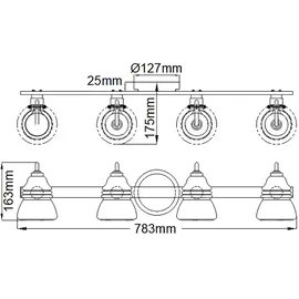 Elsteadlighting Talland 4-flammige Wandleuchte - Poliertes Chrom - KL-TALLAND4-PC-BATH