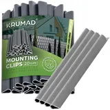 krumad Sichtschutzstreifen 1,25 x 19 cm Silber PVC 20 St.