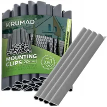 krumad Sichtschutzstreifen 1,25 x 19 cm Silber PVC 20 St.