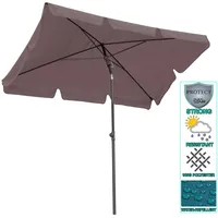 Quick Star Balkon Sonnenschirm 200x125cm Balkonschirm Rechteckig Knickbar Taupe