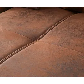 DeLife Eckcouch Violetta 300 x 220 cm Lederimitat Braun Recamiere variabel
