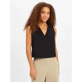 Someday Damen Weste | Leinenweste NABRIL aus Viskose Leinen Mix black, 40
