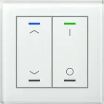 MDT technologies Glastaster II Light 2-fach, RGBW, mit Temperatursensor, Weiß, Jalousieschalten