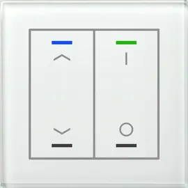 MDT technologies Glastaster II Light 2-fach, RGBW, mit Temperatursensor, Weiß, Jalousieschalten