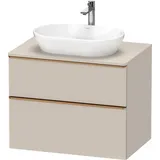 Duravit Waschtischunterschrank wandhängend „D-Neo“ 80 × 66,4 × 55 cm in Taupe Matt