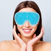 MIVORA Augenmaske Kühlend, Gel Kühlmaske, Warm Augen Gesicht Kühlbrille Kühlende Wiederverwendbare, Ice Eye Mask für Migräne Kopfschmerzen Müde Augen Augenringe Sinusschmerzen(C-Blau)