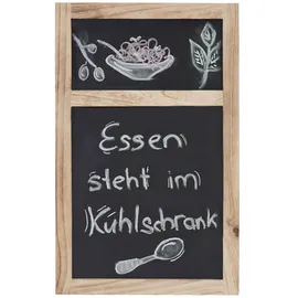 Mendler Werbetafel HWC-C51, Wandtafel Kreidetafel, 55x34x2cm, Holz Shabby-Look Vintage ~ naturbraun