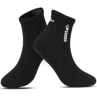 QKURT 2mm Neopren Tauchersocken, Neoprenanzug Socke für Tauchen, Schnorcheln und Wassersport, Anti-Rutsch Flossen Socken für Männer Frauen