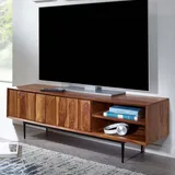 FineBuy TV Schrank FineBuy Lowboard 123x42x35 cm Holz Fernsehkommode Fernsehschrank