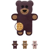 Leschi Bio-Körnerkissen Bär Teddy, Lila - (L)40 x (B)4 x (H)14 cm | Gr.: onesize