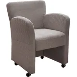 exxpo - sofa fashion Sessel »Intenso, Loungesessel, modern, wahlweise in Leder oder Textil«, hohe Bodenfreiheit, frei im Raum stellbar, hoher Sitzkomfort braun