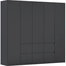 rauch Drehtürenschrank »Kleiderschrank Schrank Garderobe Garderobenschrank MAINZ«, grifflose Front, Außentüren mit Push-to-Open Funktion MADE IN GERMANY rauch Graumetallic