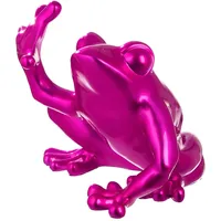 Casablanca modernes Design Casablanca Figur Frosch - Kunstharz - pink glänzend - Höhe 35 cm - Deko - Skulptur - Geschenk - Wohnaccessoire