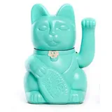 suebidou Dekofigur Luckycat Chinesische Glückskatze Winkekatze versch.Farben, nachhaltig, kreativ, bewegt ihren kleinen Arm, ist handbemalt blau