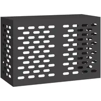 VidaXL Klimaanlagenabdeckung schwarz 90x40x60 cm Stahl