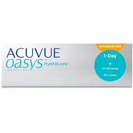 Acuvue Johnson & Johnson Acuvue Oasys 1-Day for Astigmatism Tageslinsen -7 dpt, -1,25, 100 und BC 8.5 – Mit UV Schutz und Austrocknungsschutz – 30 Stk.)