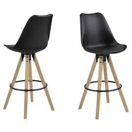 Actona 2er-Set Actona Barhocker Dima Kunststoff Schwarz