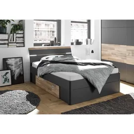 SchlafKONTOR Mars 140 x 200 cm graphit/montanaeichefarben