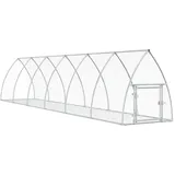 vidaXL Freilaufgehege 600 x 105 x 120 cm silber