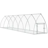 vidaXL Freilaufgehege 600 x 105 x 120 cm silber