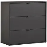 mokebo Kommode mit 3 Schubladen in Anthrazit Die Stilvolle Highboard, Anrichte oder Sideboard
