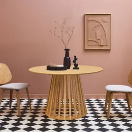 sweeek Esstisch 4 Sitze 0 x 0 x 0 cm Eichenfarben