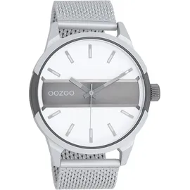 Oozoo Armbanduhr silber Metall Mesh Timepieces Herren Analog-Quarzuhr UOC11105 | Silber