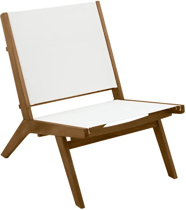 Fauteuil lounge de jardin en bois massif MALIBU