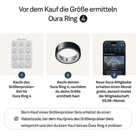 Oura Ring 4 Größe 8 - 57,2 mm Black