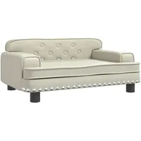 SYFAXTM Kindersofa Creme 70x45x30 cm Kunstleder - Creme