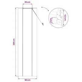vidaXL Bambusrollo 50 x 220 cm / Fenstergröße (Velux) Braun