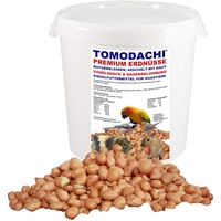 Tomodachi Erdnüsse, Nagersnack, geschälte Erdnüsse mit Haut, Naturprodukt ohne Chemie, Nagerbelohnung und beliebtes Nagerfutter, Premium Erdnüsse 2kg Eimer