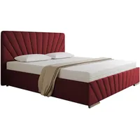 Panda möbel Polsterbett Rot, Holz, Mode, 180x206 cm, Schlafzimmer,