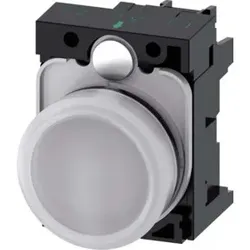 Siemens Indus.Sector Leuchtmelder weiß, Linse, glatt 3SU1102-6AA60-1AA0