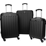 Travel Pal Trolleyset »Austin«, (3 tlg.), Kofferset Reisegepäck Hartschalen-Trolley-Set mit Zahlenschloss, schwarz