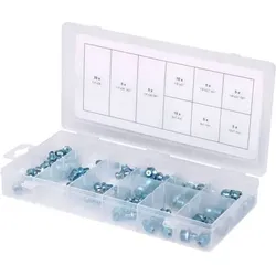 Sortiment Schmiernippel, metrisch/Zoll, 70-teilig