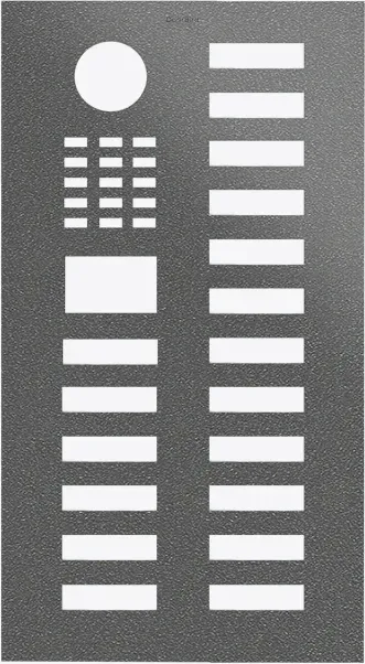 DoorBird D2118V Frontblende DB 703, Edelstahl, pulverbeschichtet, seidenmatt