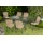 Merxx Roma Set 7-tlg. Tisch 150 x 80 cm inkl. Stapelsessel graphit/schoko